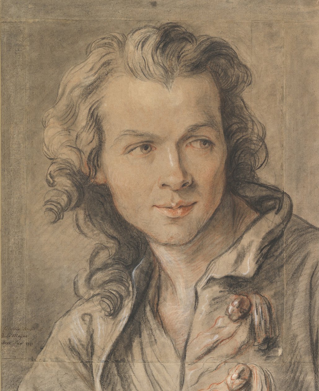 Portrett av Etienne Maurice Falconet, 1741 av Jean Baptiste II Lemoyne