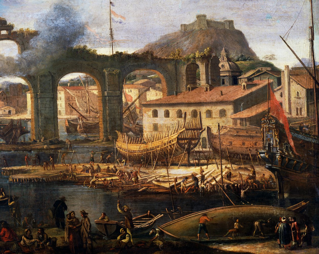 Verftet i La Ciotat av Jean Baptiste I de La Rose