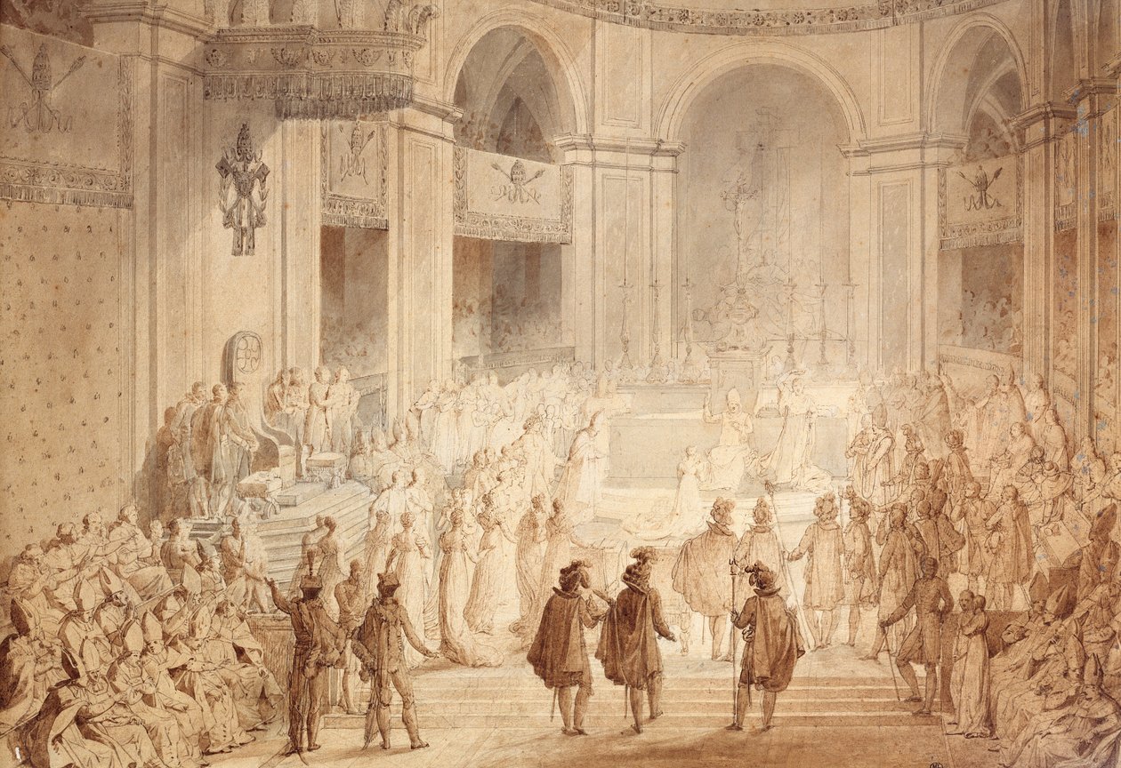 Kroningen av Napoleon I ved Notre Dame av Jean Baptiste Isabey