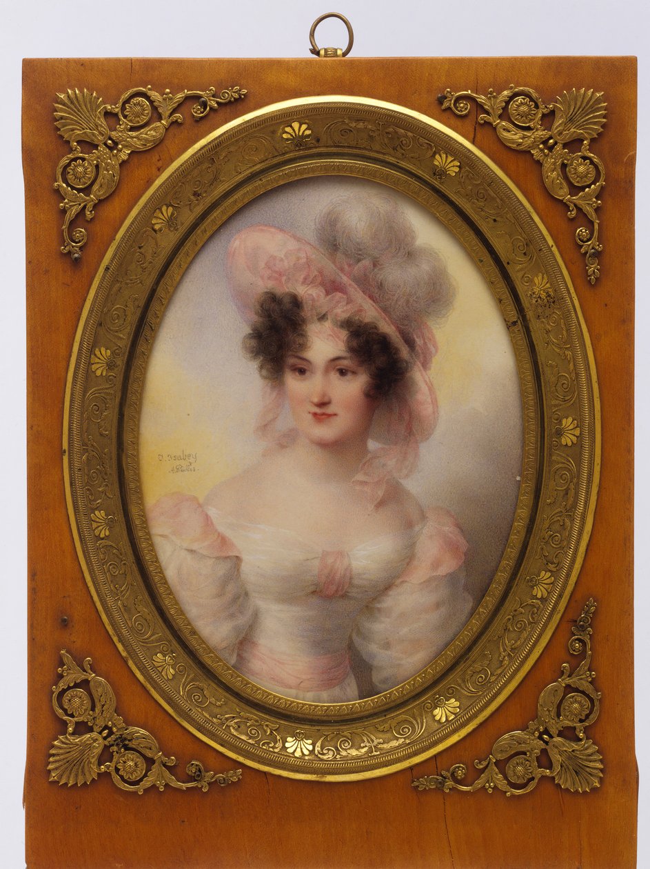 Fru Rufus Prime Augusta Temple Palmer, 1807-1840, 1828. av Jean Baptiste Isabey