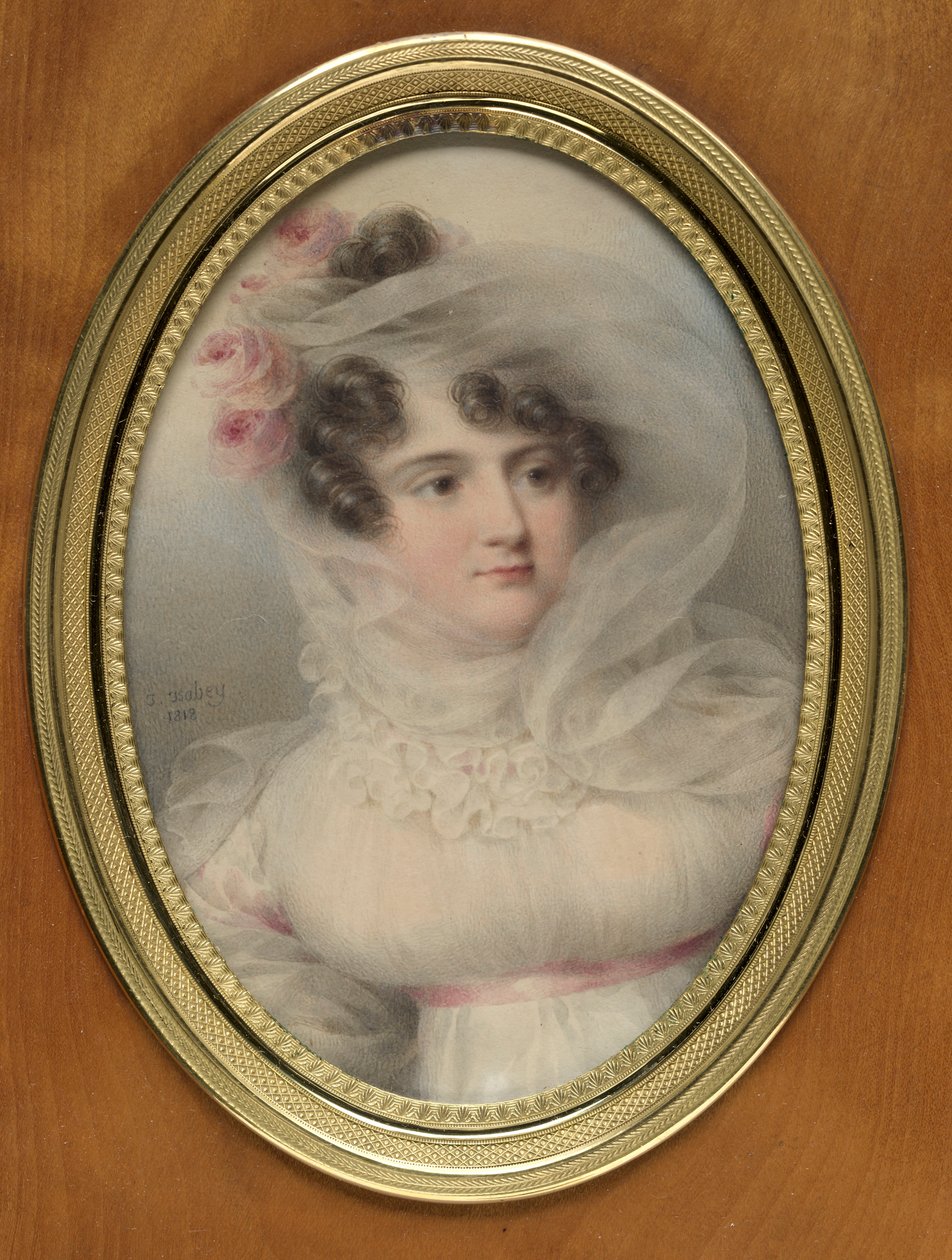 Portrett av Hortense de Perregaux, hertuginne av Ragusa, 1818. av Jean Baptiste Isabey