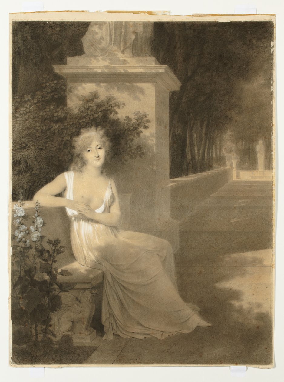 Portrett av Thérésa Tallien som en poesimuse av Jean Baptiste Isabey