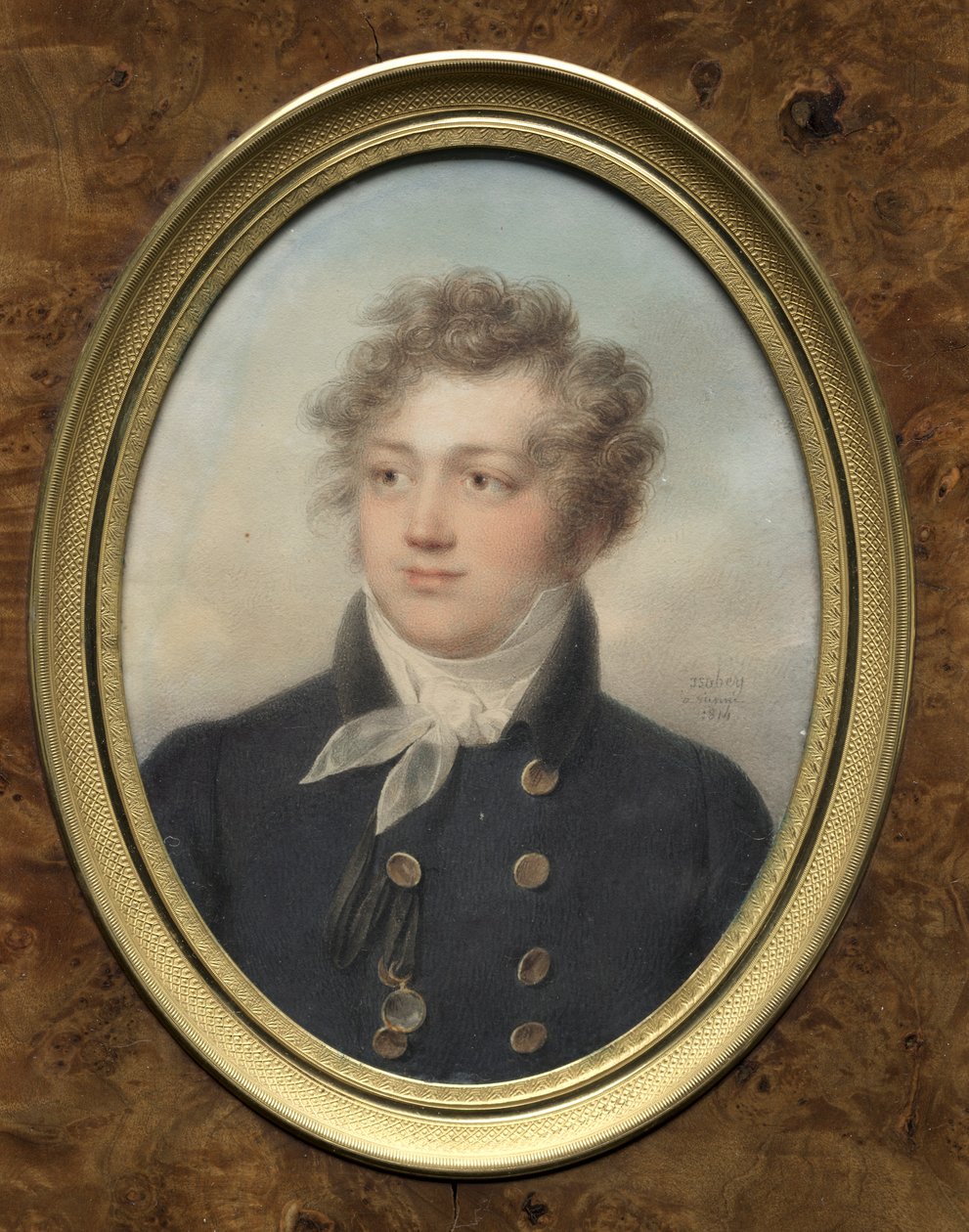 Portrett av en mann, muligens Alexander I, keiser av Russland, 1814. av Jean Baptiste Isabey