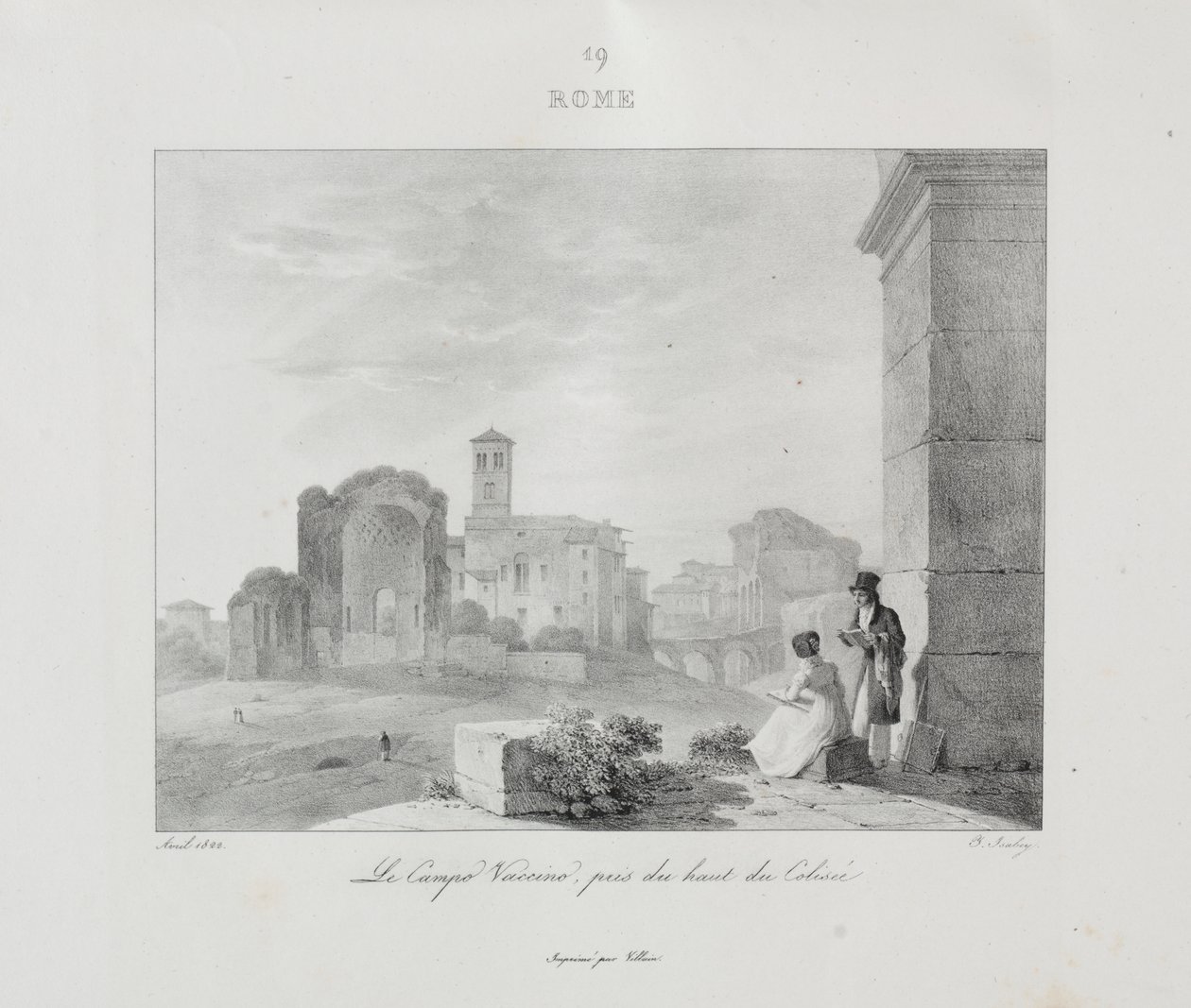 Reise til Italia i 1822 av Jean Baptiste Isabey