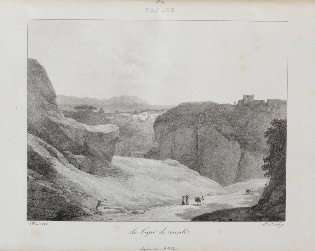 Reise til Italia i 1822 av Jean-Baptiste Isabey