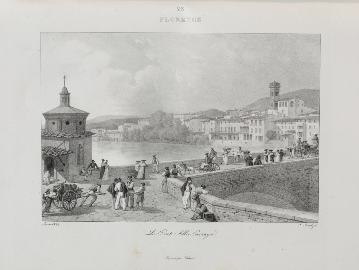 Reise til Italia i 1822 av Jean Baptiste Isabey