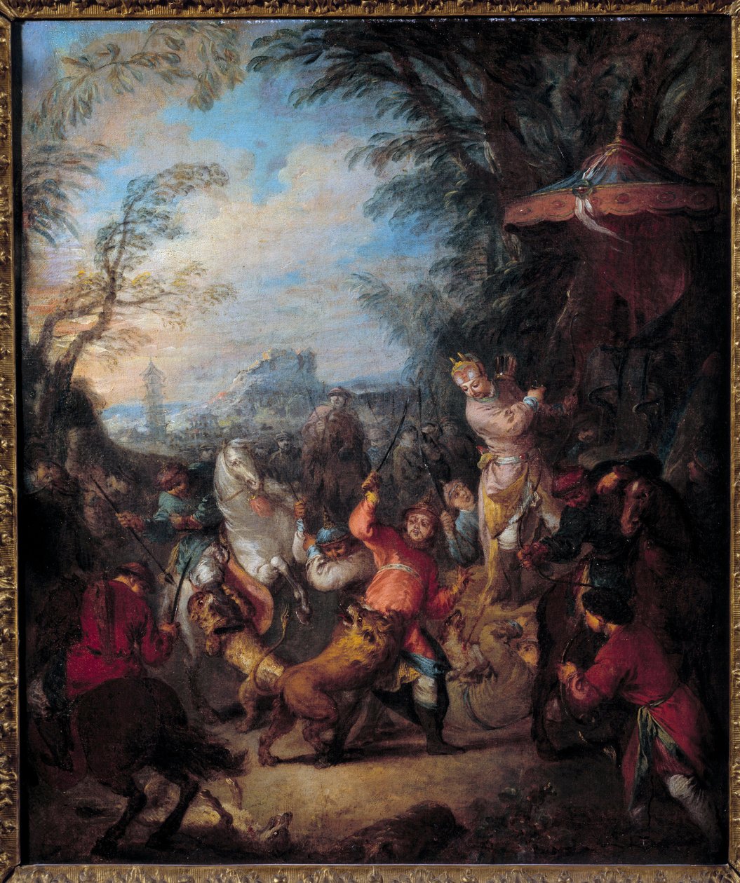 Kinesisk jaktmaleri av Jean Baptiste Pater av Jean Baptiste Joseph Pater