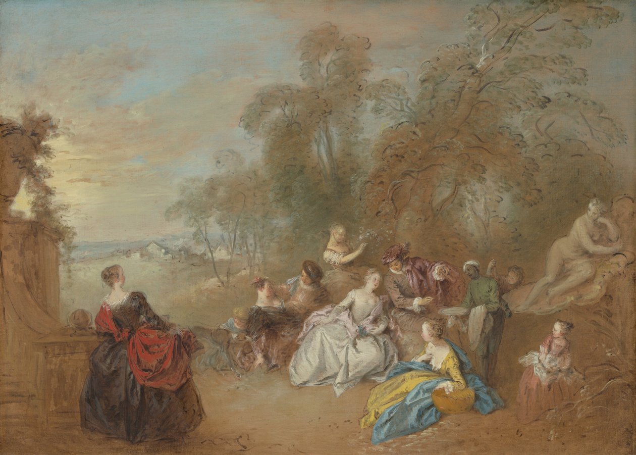 På terrassen av Jean Baptiste Joseph Pater