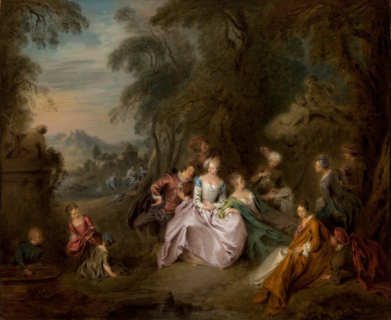 hvile i en park av Jean Baptiste Joseph Pater
