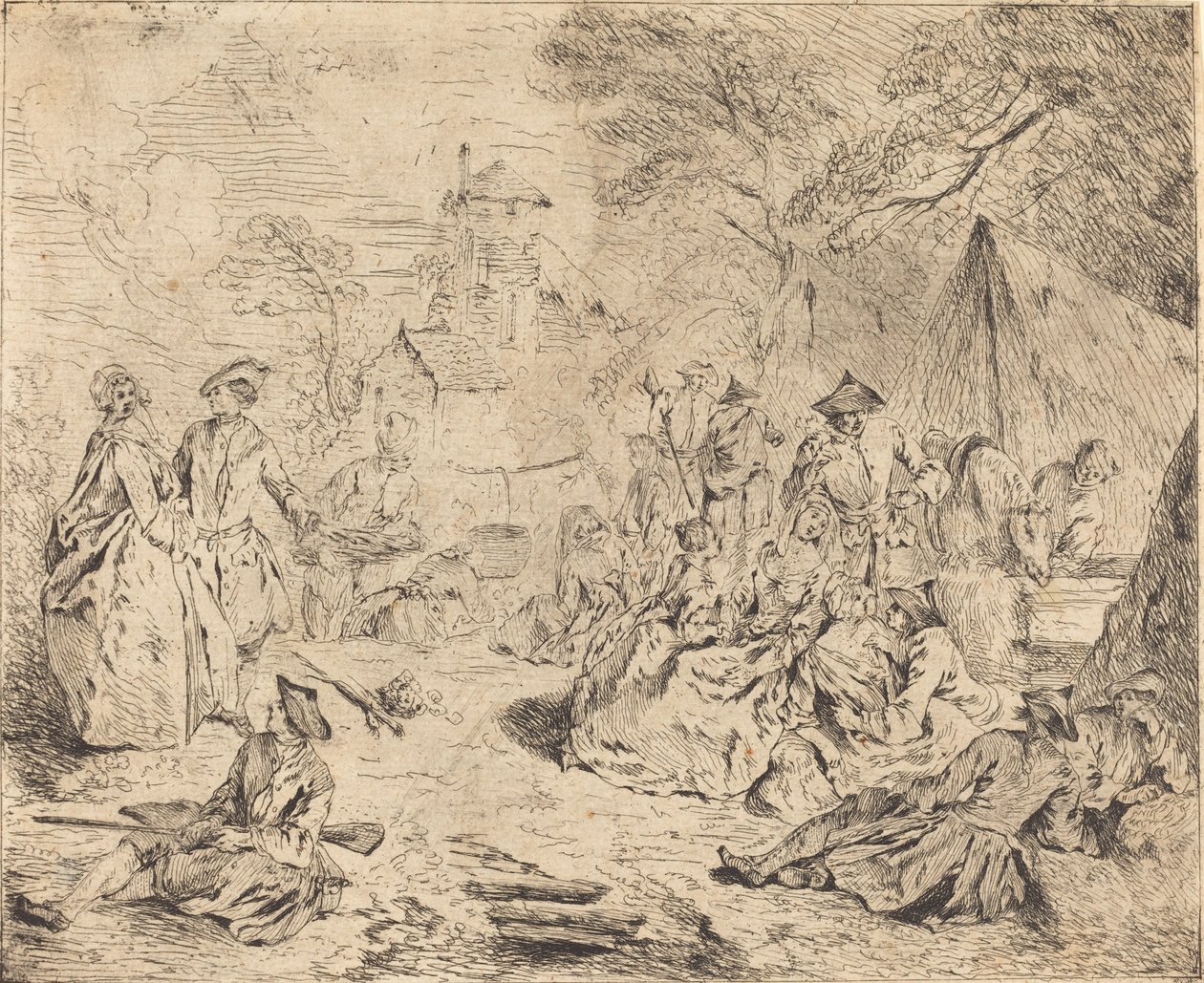 Tropper hviler av Jean Baptiste Joseph Pater