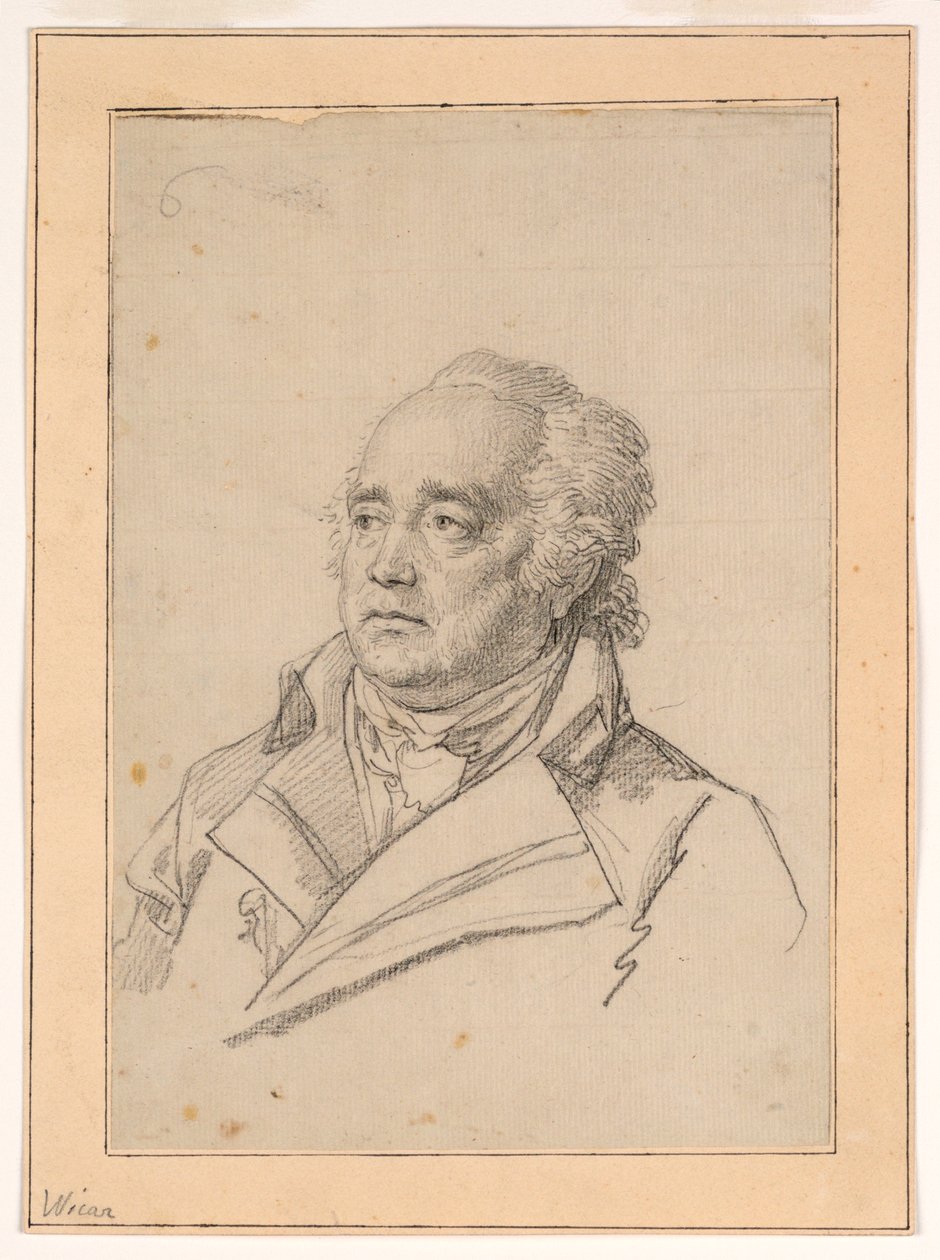 Portrett av en mann, Giuseppe Valadier av Jean Baptiste Joseph Wicar