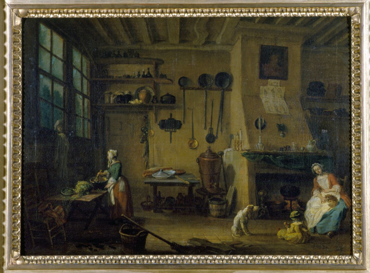 Borgerlig mat - maleri av J.B Lallemand (1716 - 1803), sent på 1600-tallet, Museum of Fine Arts of Dijon. av Jean Baptiste Lallemand
