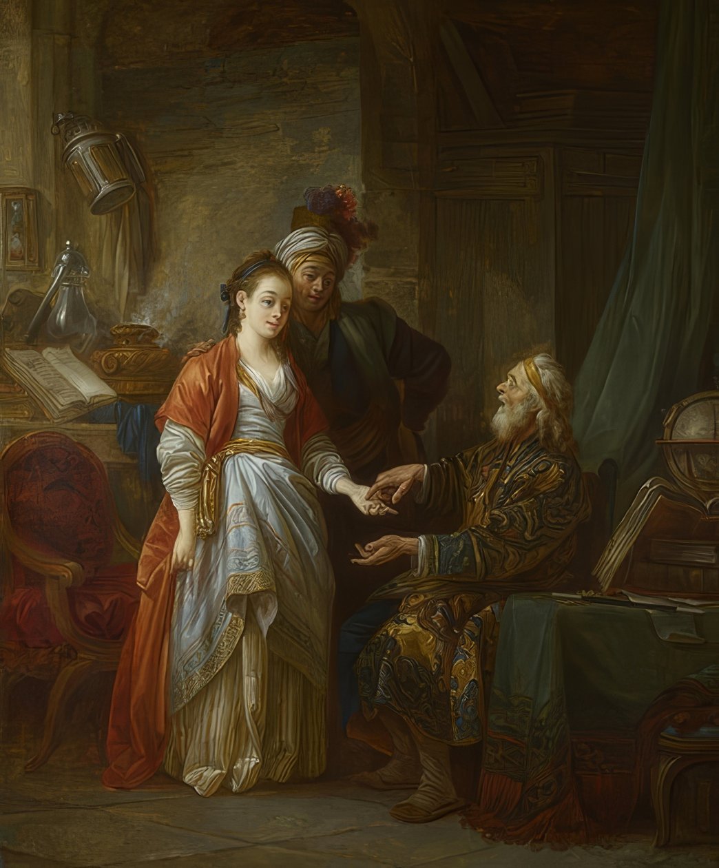 Necromanceren. Rundt 1775 av Jean Baptiste Le Prince