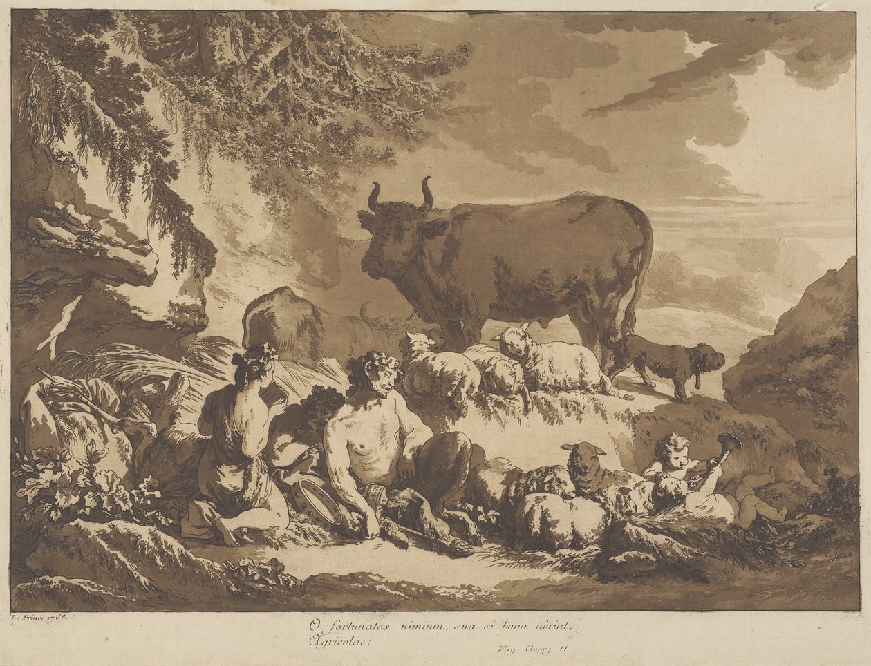 O Hvor ekstremt lykkelige kunne bønder være, 1768 av Jean Baptiste Le Prince