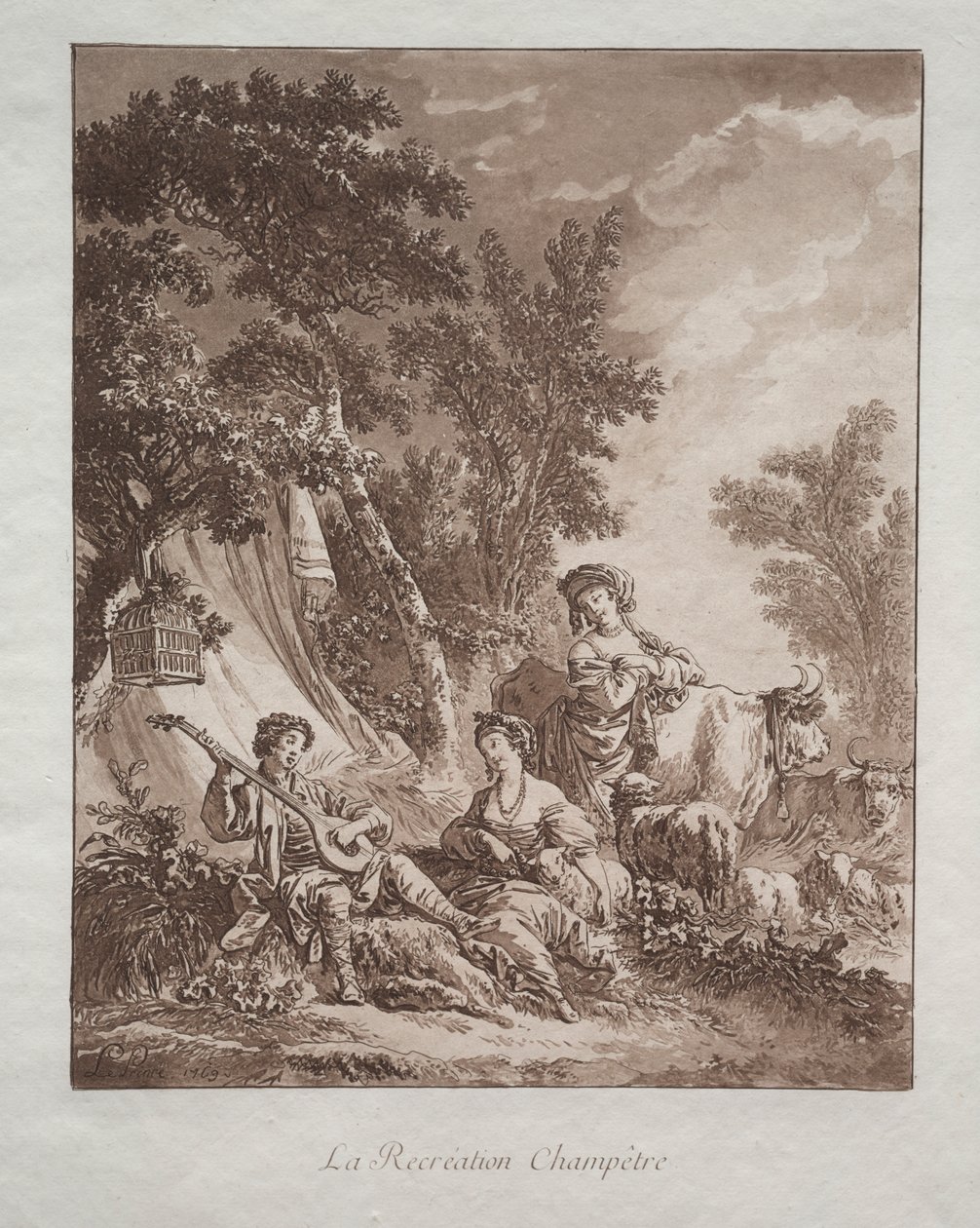 Landlig rekreasjon av Jean Baptiste Le Prince