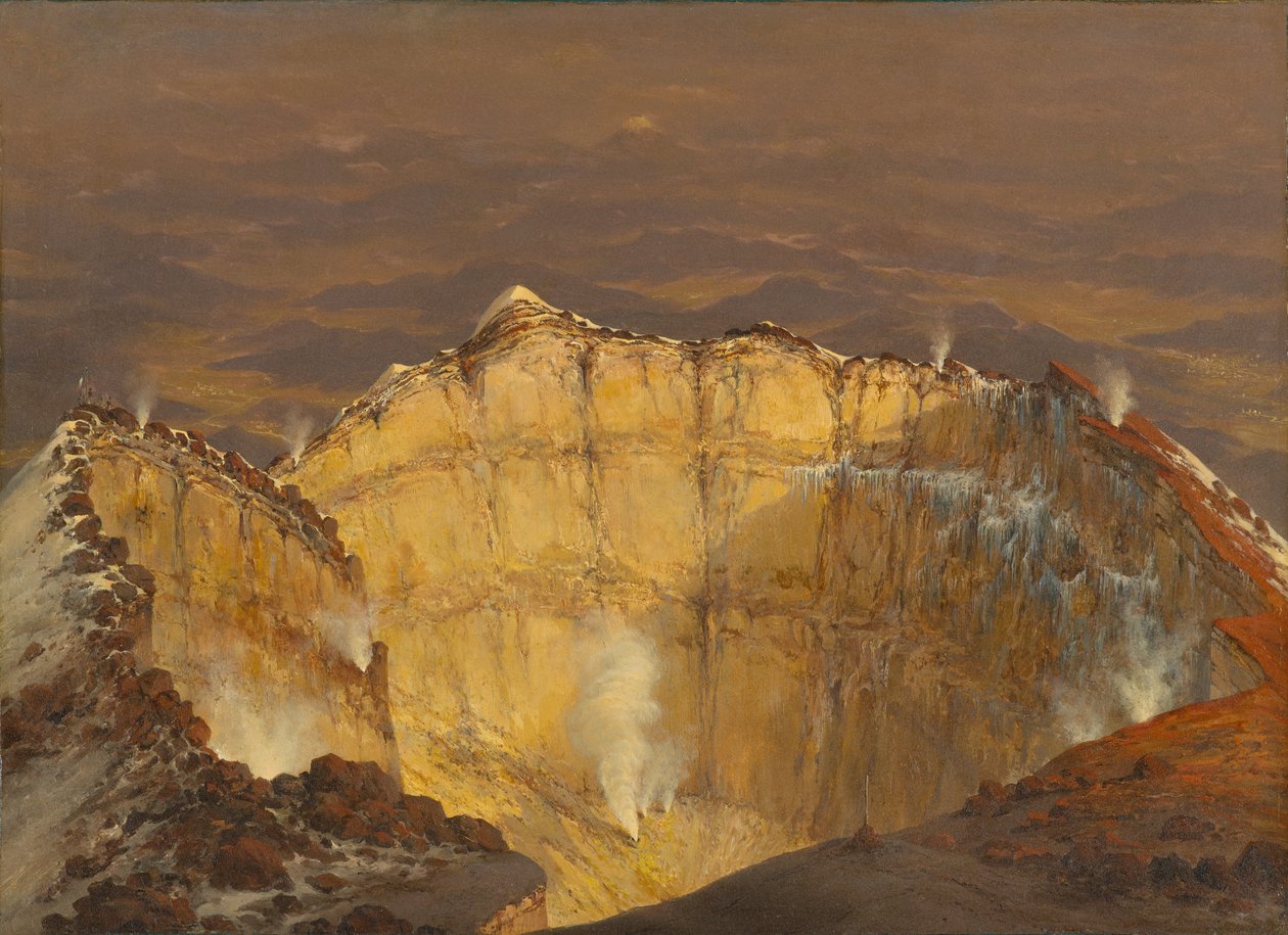 Popocatepetl-krateret, 1833 av Jean Baptiste Louis Gros
