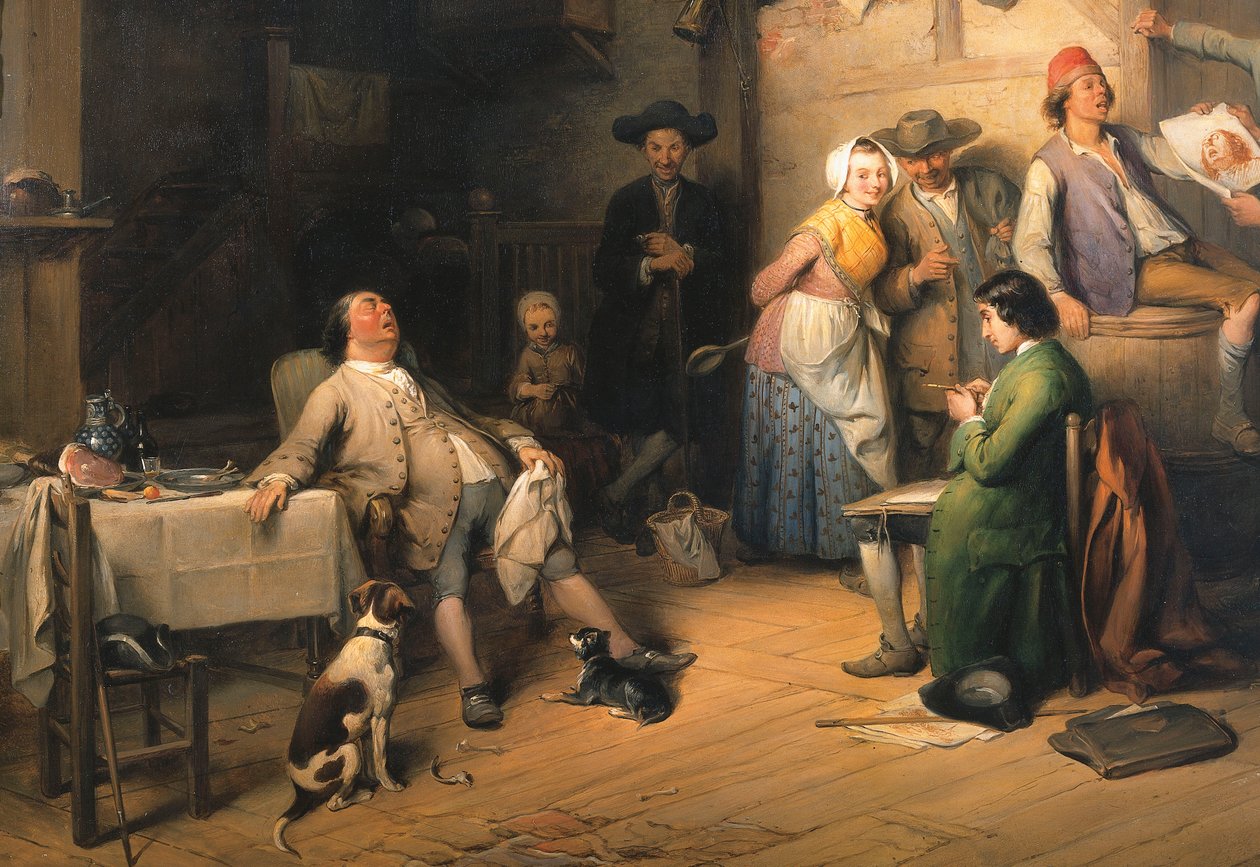 Tatt i Full Siesta, 1842 av Jean Baptiste Madou