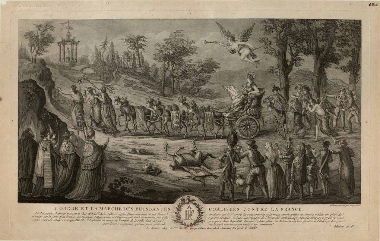 Mars av de allierte maktene mot Frankrike, 1798, 1798. av Jean Baptiste Marie Louvion
