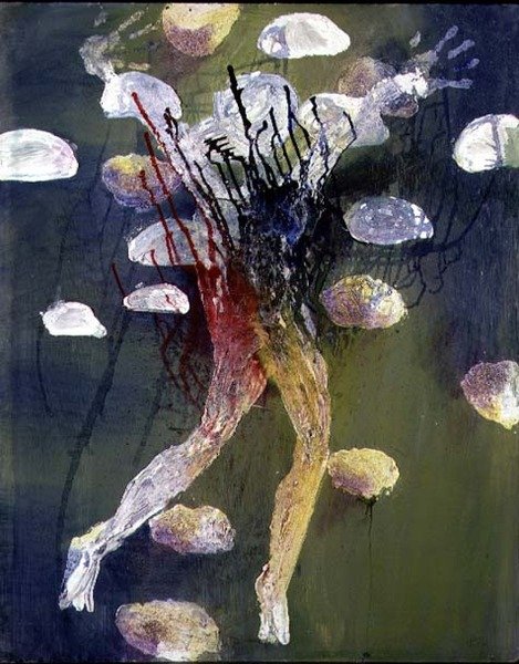 Bader i Lily Pool av Jean Baptiste Marie Pierre