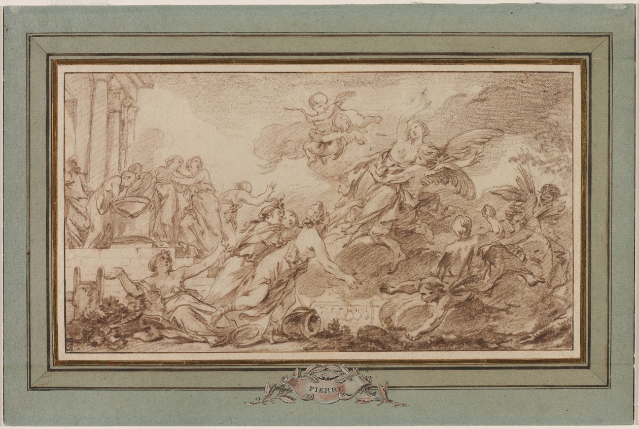 Boreas bortfører Oreithia, ca. 1755-1760. av Jean Baptiste Marie Pierre
