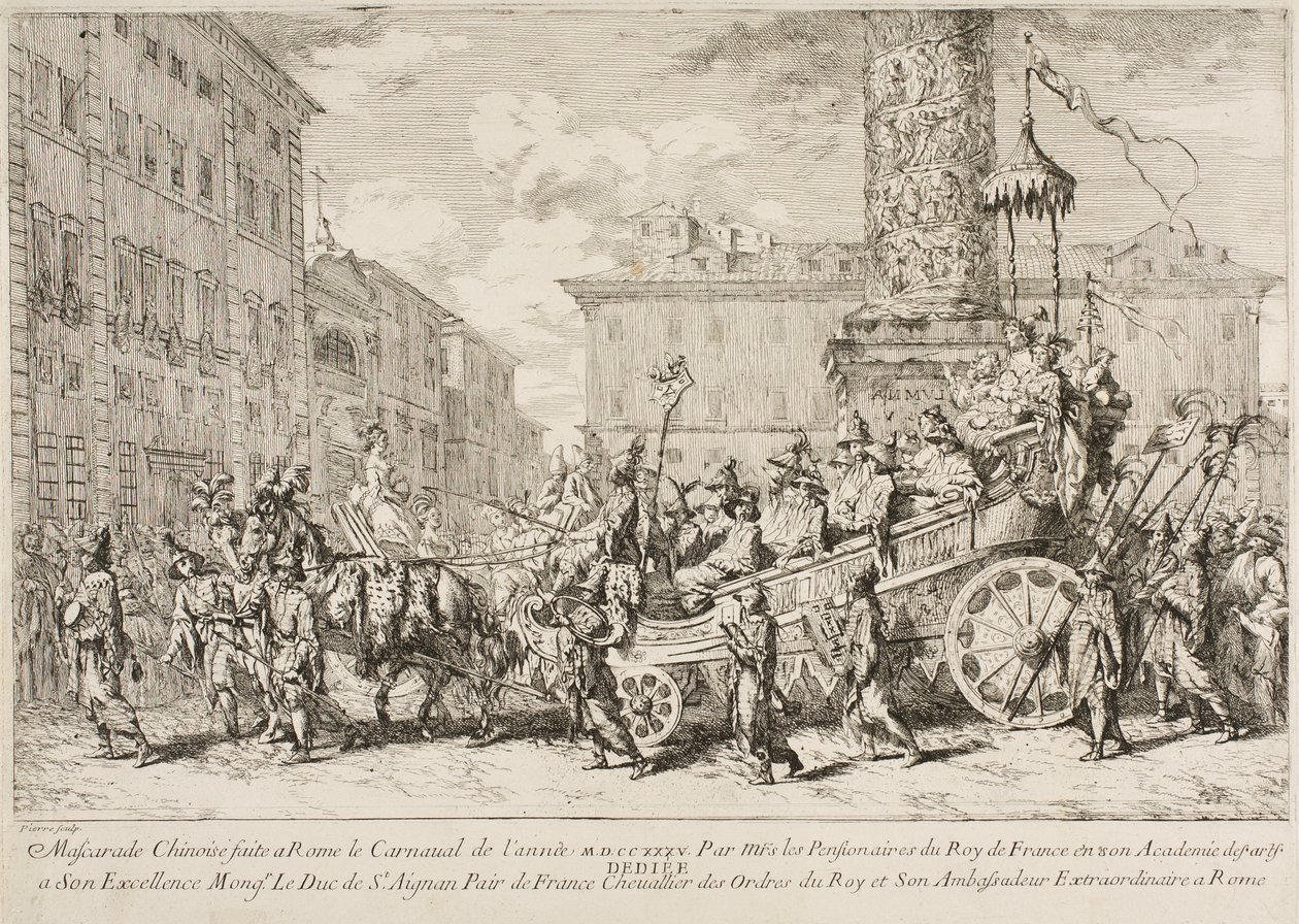 Den kinesiske mascarade, 1735 av Jean Baptiste Marie Pierre