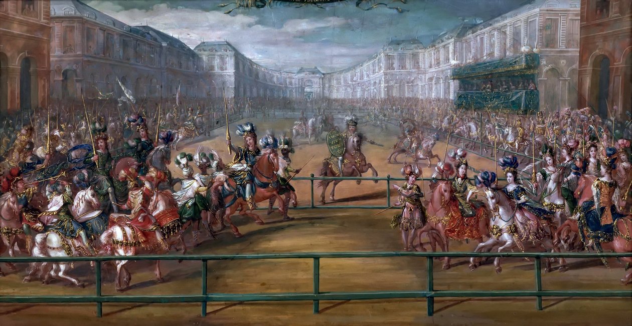 Den pompøse karusellen til Galantes-amasonene i de fire verdensdeler av Jean Baptiste Martin
