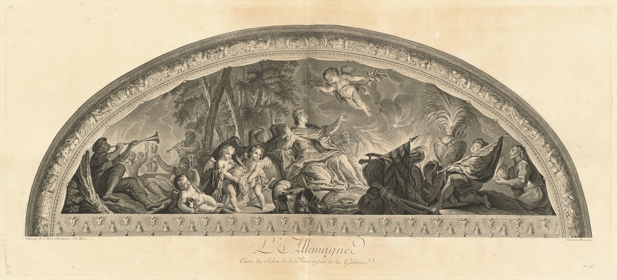 Tyskland, senter for fredssalongen overfor galleriet (Tyskland, senter for fredssalong overfor galleriet) [pl. 46] av Jean Baptiste Masse