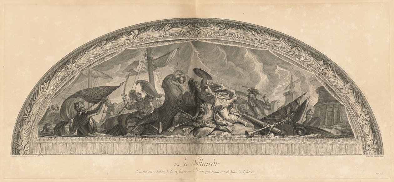 Holland, Center of the Salon of War in the Arcade that Opens into the Gallery (Holland, Center of the Salon of War in the Arcade that Opens in the Gallery) [pl. 39] av Jean Baptiste Masse