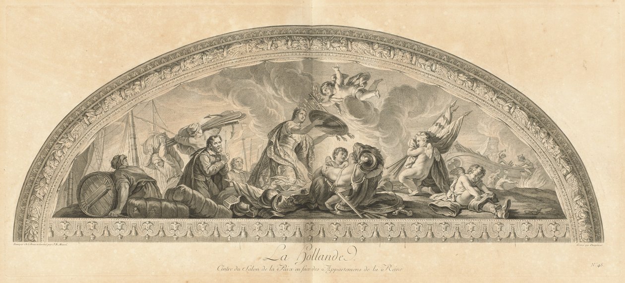 Holland, Sentrum for Salon of Peace overfor dronningens leiligheter [pl. 48] av Jean Baptiste Masse