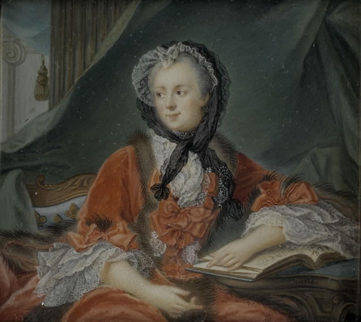Portrett av Marie Leszczinska, dronning av Frankrike (1703-1768) av Jean Baptiste Masse