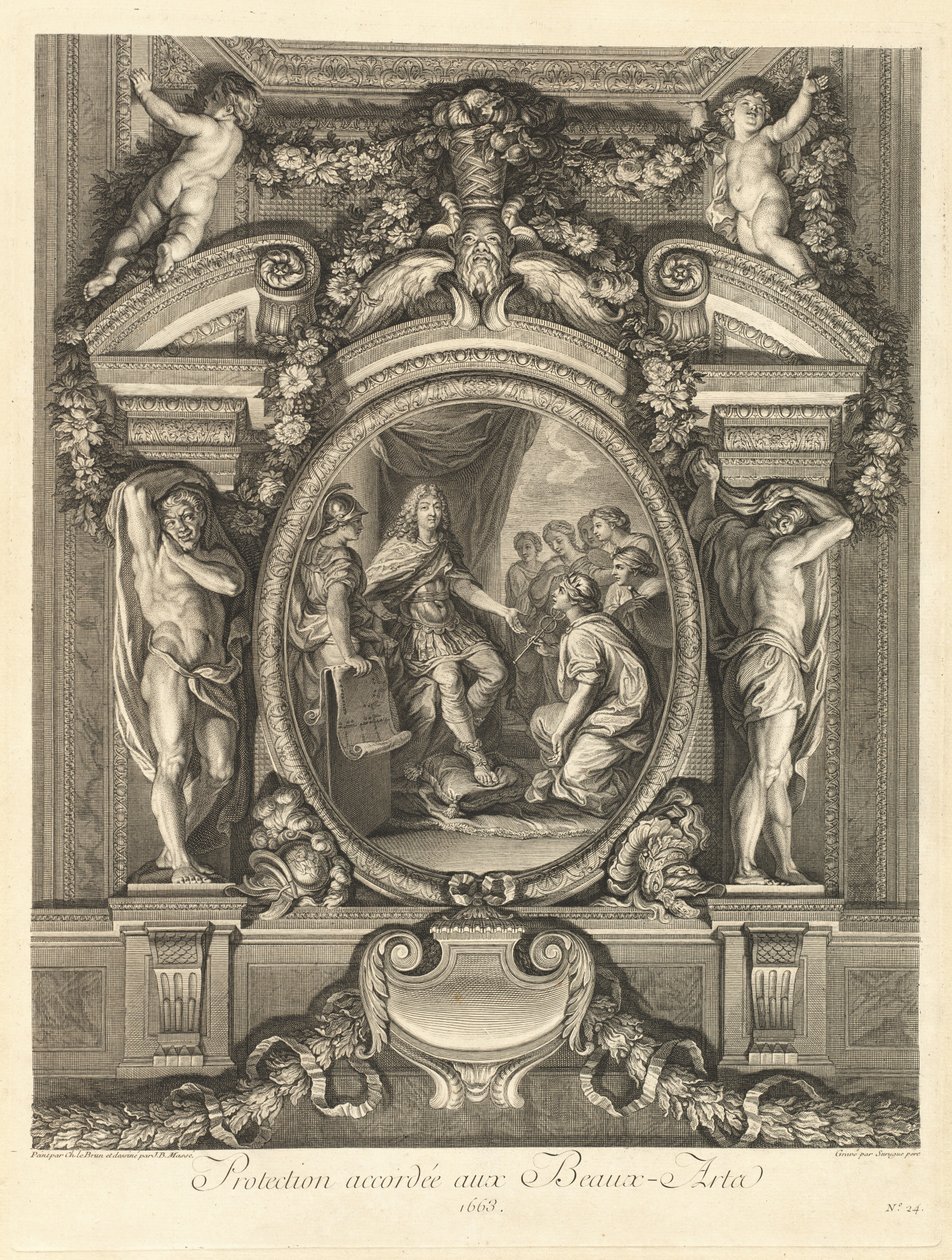 Beskyttelse gitt til kunsten 1663 [pl. 24] av Jean Baptiste Masse