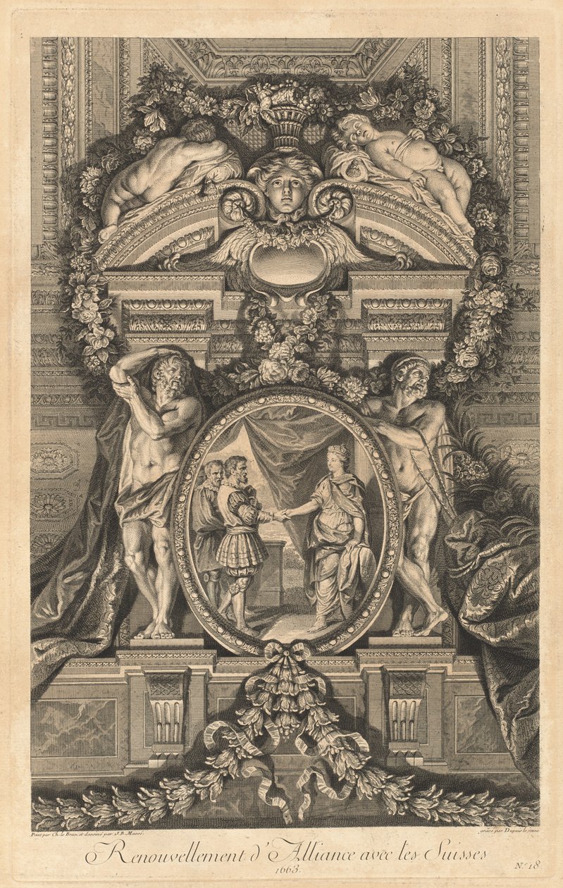 Fornyelse av alliansen med sveitserne 1663 [pl. 18] av Jean Baptiste Masse