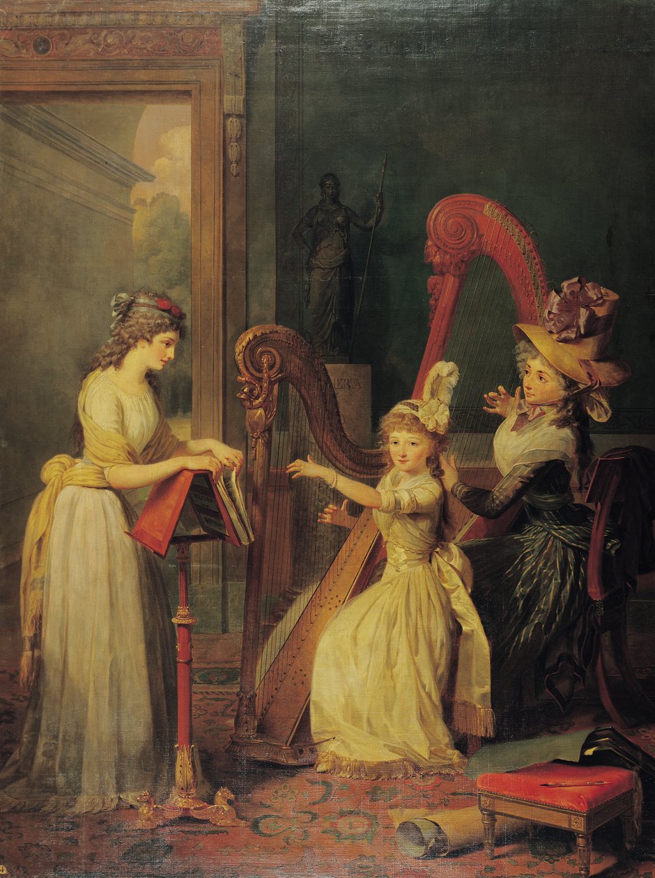 Harpetime gitt av Madame de Genlis til Mademoiselle d