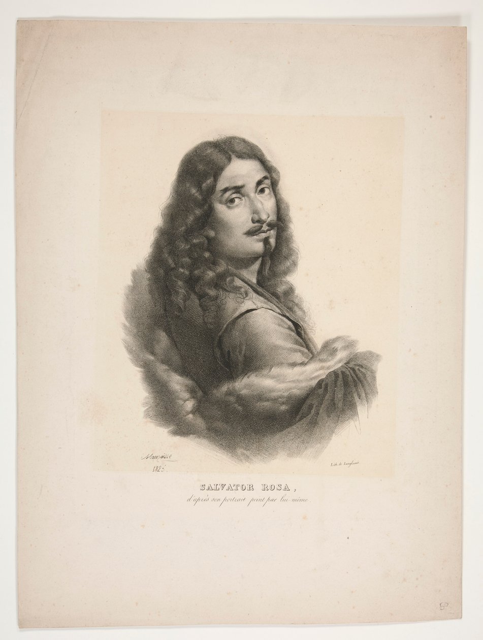 Portrett av Salvator Rosa av Jean Baptiste Mauzaisse