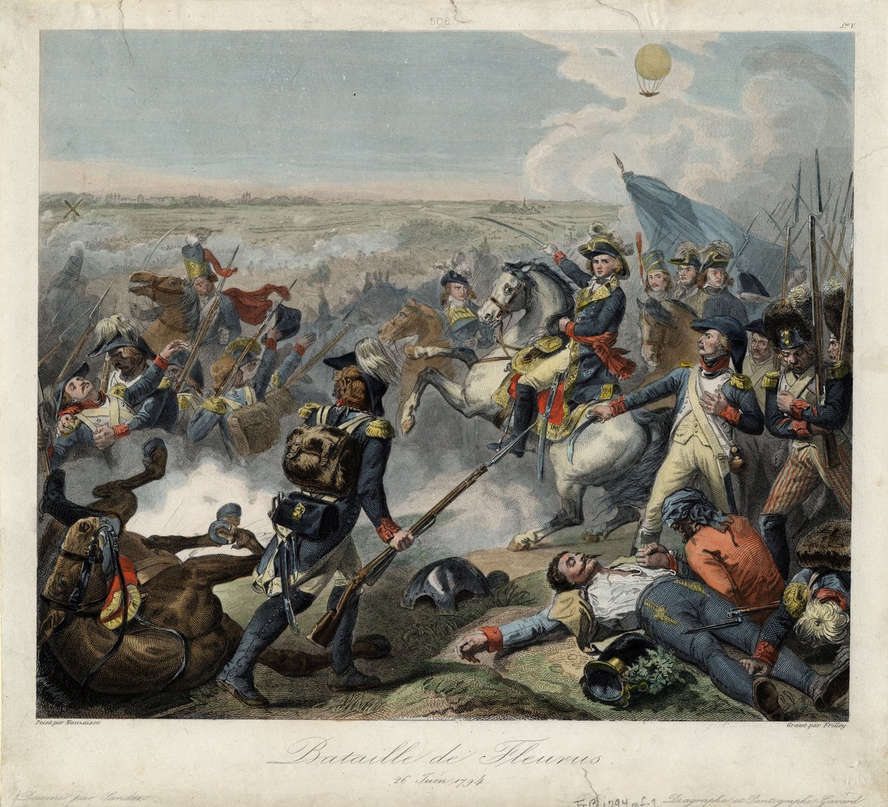 Slaget ved Fleurus 26. juni 1794, 1795 av Jean Baptiste Mauzaisse