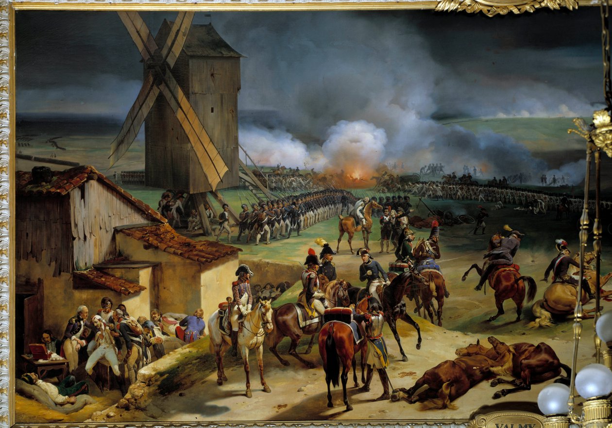 Slaget ved Valmy 20. september av Jean Baptiste Mauzaisse
