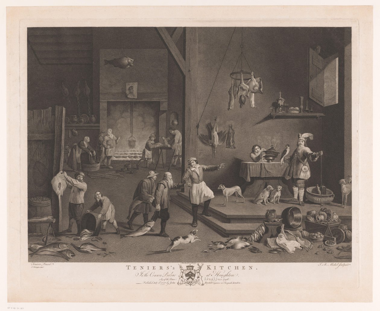 Kjøkkenscene med peis Teniers