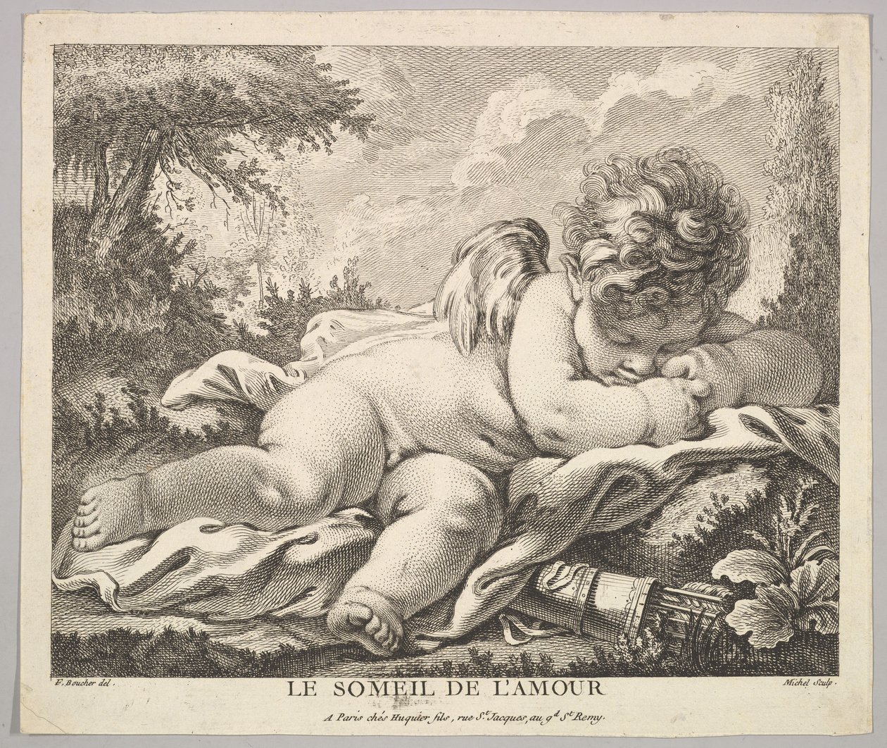 Amors søvn. av Jean Baptiste Michel
