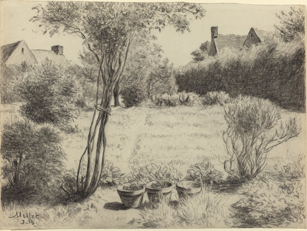 Solbelyst hage av Jean Baptiste Millet
