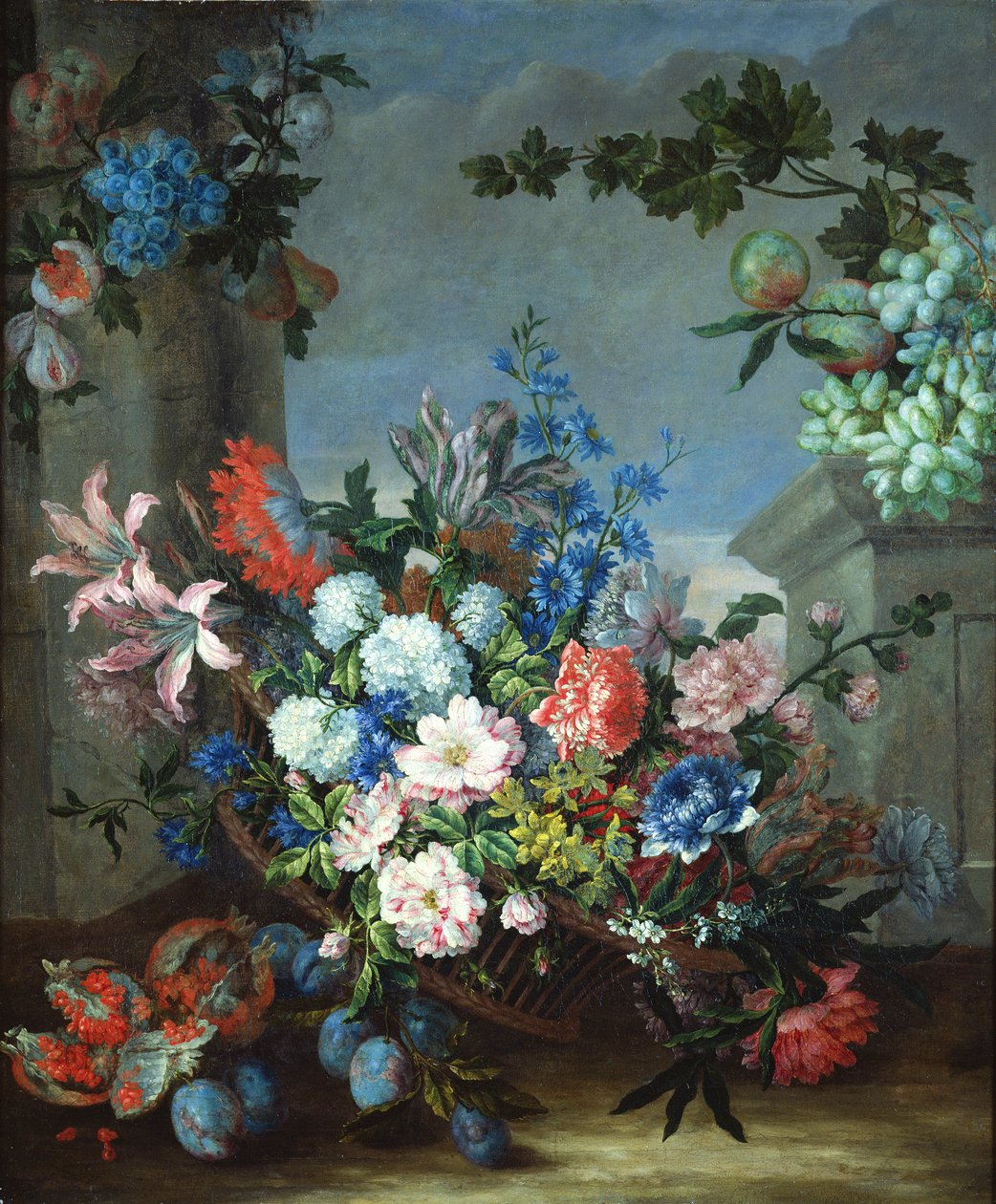 Blomster og frukt av Jean Baptiste Monnoyer