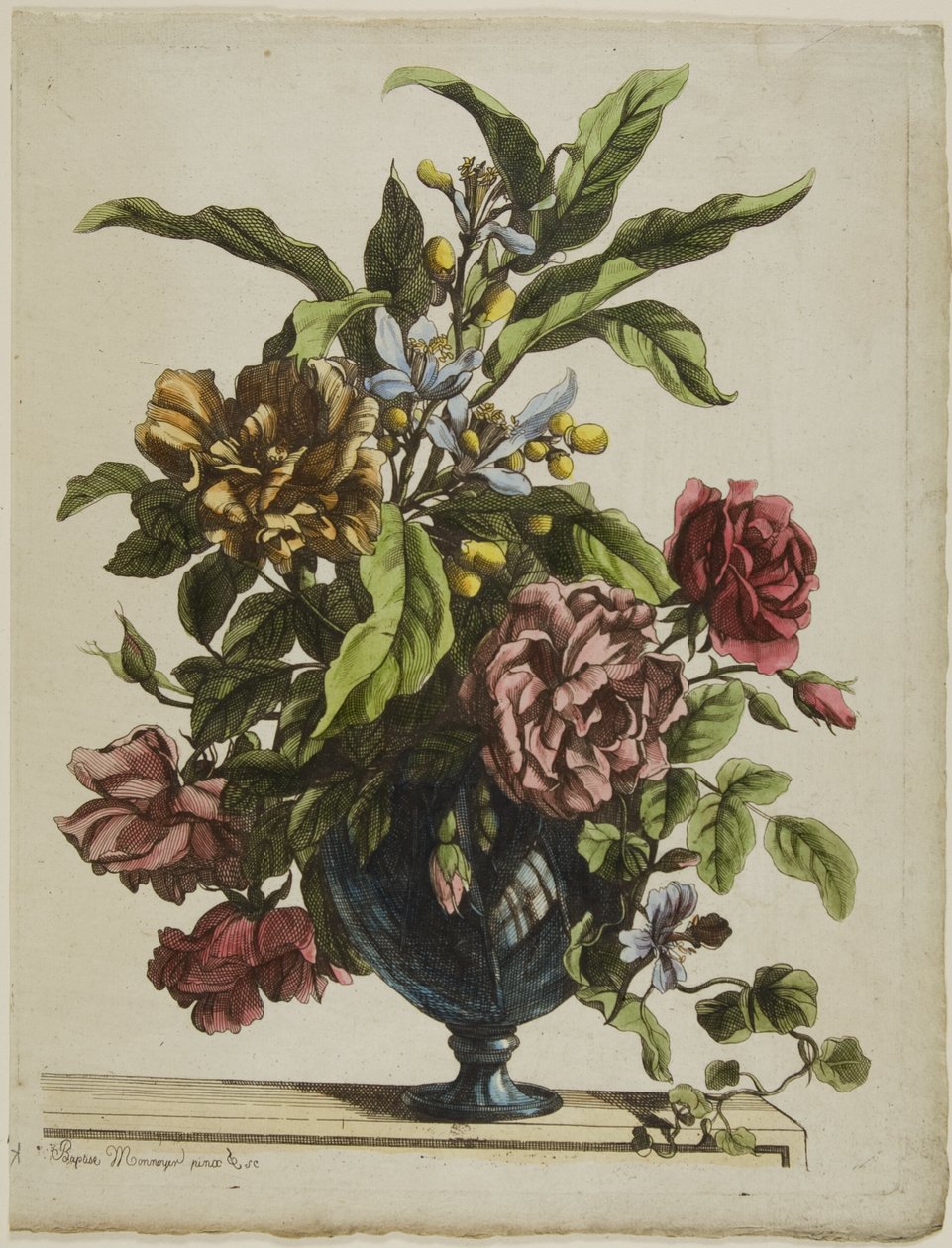 Vase med blomster av Jean Baptiste Monnoyer