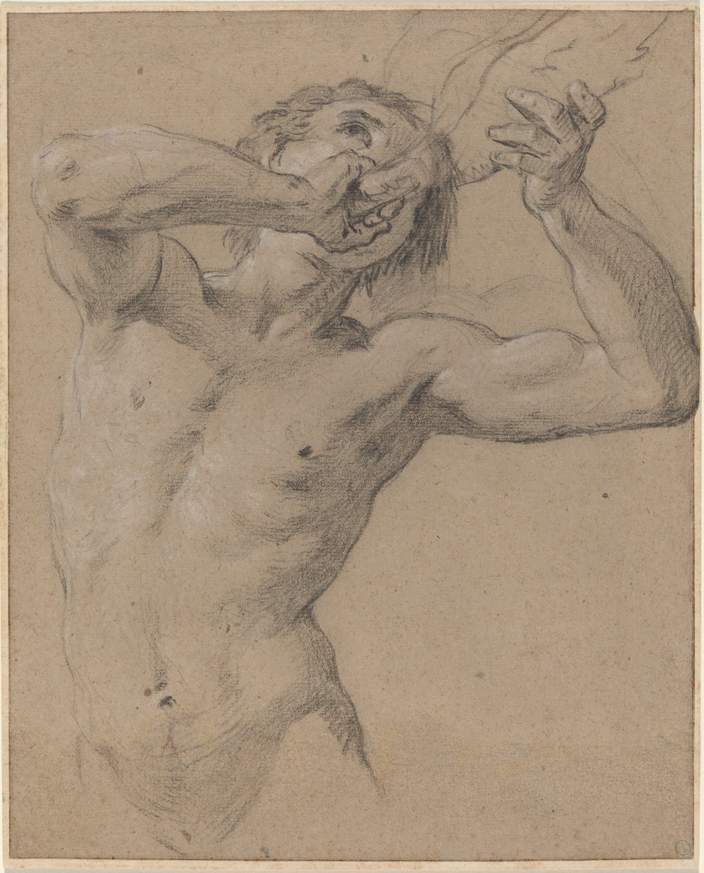 En Triton som blåser et konkylie av Jean Baptiste Nattier