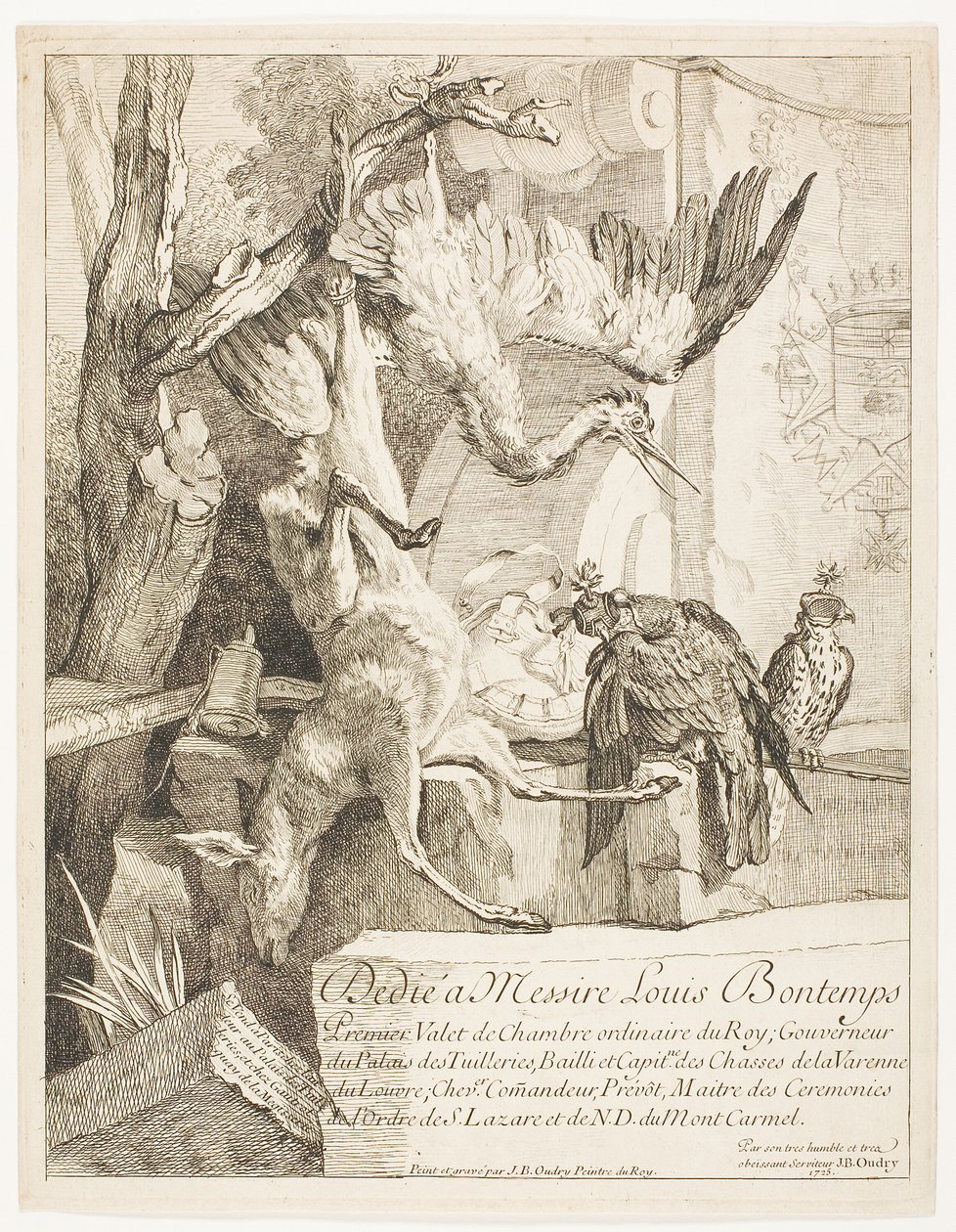 Fire jaktfag, nr. 1 av Jean Baptiste Oudry