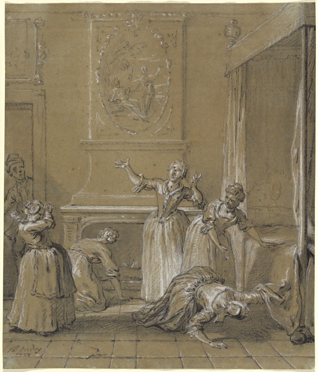Vi finner den døde kroppen til verten vi hadde gjemt av Jean Baptiste Oudry