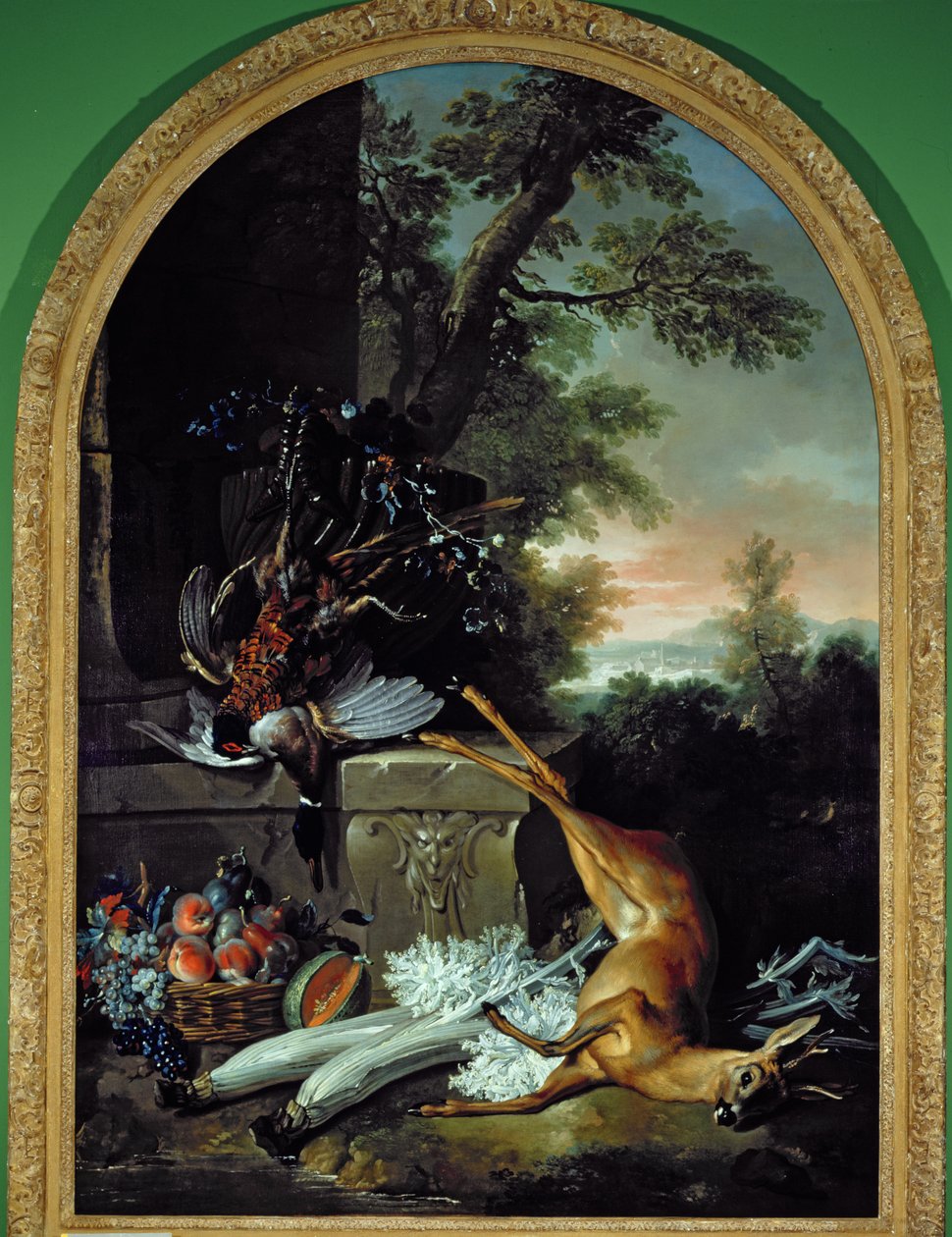 Stilleben med vilt i et landskap, ca. 1730 av Jean Baptiste Oudry