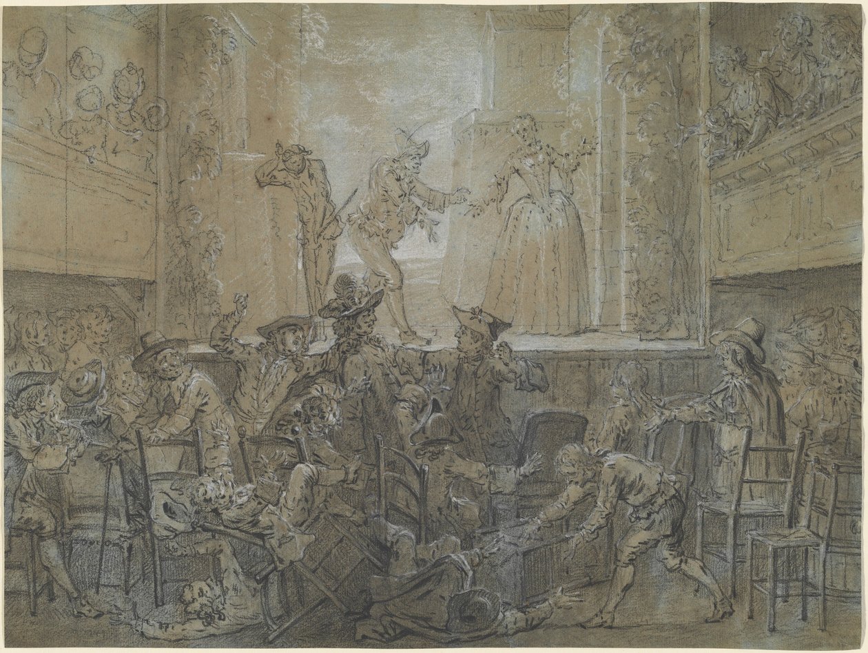 Scenen med den høye Baguenodière av Jean Baptiste Oudry