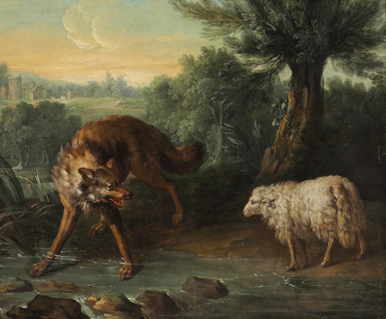 Ulven og Lammet av Jean Baptiste Oudry