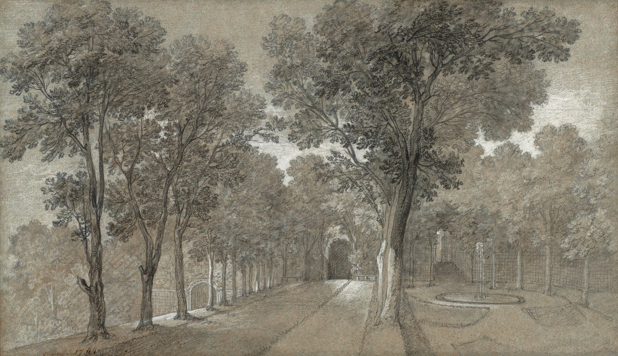 Utsikt over parken ved Arcueil av Jean Baptiste Oudry