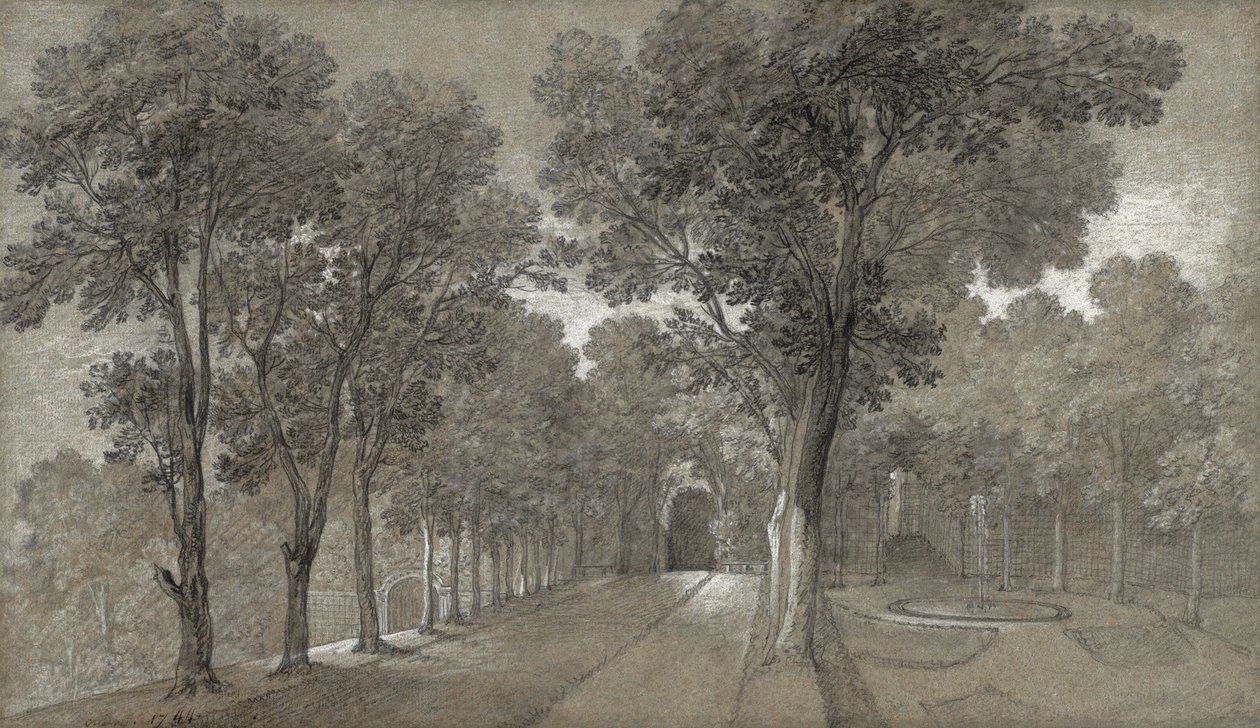 Utsikt over parken ved Arcueil, 1744 av Jean Baptiste Oudry