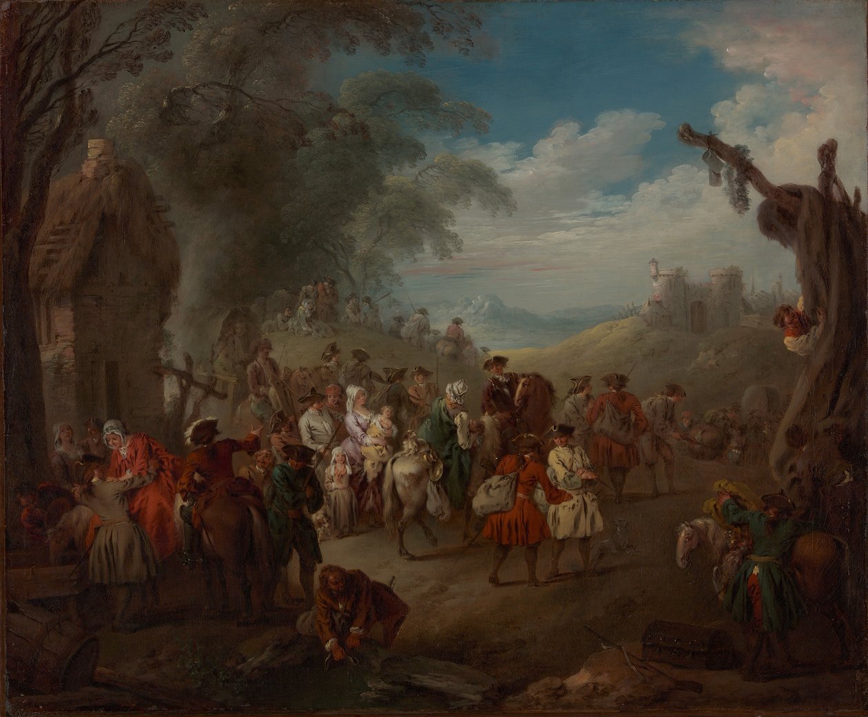 Tropper på mars, ca. 1725. av Jean Baptiste Pater